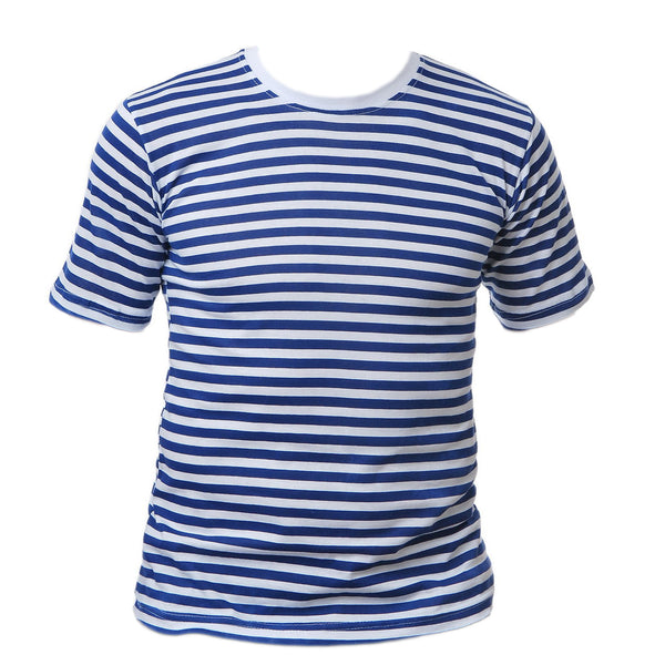 Russisches VDV-Stil Telnyashka Blau gestreiftes T-Shirt Kurzarm-Fallschirmjäger-Oberteil