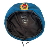 USSR Soviet Style Russian Army Uniform Blue VDV Paratrooper Beret Cap Hat Badge