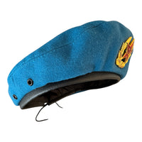 USSR Soviet Style Russian Army Uniform Blue VDV Paratrooper Beret Cap Hat Badge