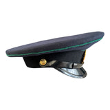 Postsowjetisches ukrainisches Militäroffiziersuniform-Metallabzeichen mit Schirmmütze