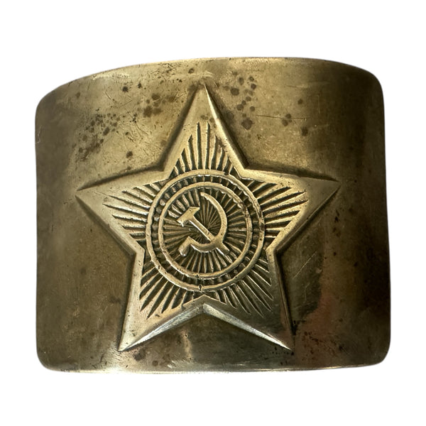 Original USSR Soviet Army Officer Belt Brass Buckle Antique Bronze Colour