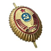Genuine USSR Soviet Police MILITSIYA Officer Pilotka Cap Hat Badge Cockade