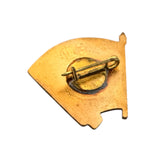 Vintage Original USSR Komsomol Brass Hot Enamel Soviet Pin Badge 2 x 2 cm