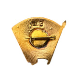 Vintage Original USSR Komsomol Brass Hot Enamel Soviet Pin Badge 2 x 2 cm
