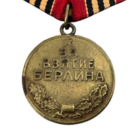 Echte sowjetische Medaille der UdSSR für die Eroberung Berlins am 2. Mai 1945