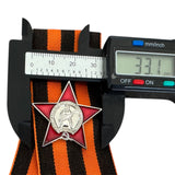 St. George Ribbon 9. Mai WW2 Russischer Tag des Sieges – Orden des roten Sterns Mini-Anstecknadel