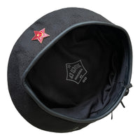 Soviet Russian Army Style Black CHE GUEVARA Beret Large Red Star Badge