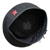 Soviet Russian Army Style Black CHE GUEVARA Beret Large Red Star Badge