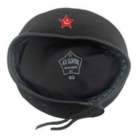 Soviet Russian Army Style Black CHE GUEVARA Beret Large Red Star Badge