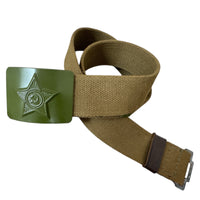 UdSSR Russische Sowjetarmee Militärsoldat Uniform Canvas Gürtel Grüne Schnalle