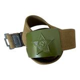 UdSSR Russische Sowjetarmee Militärsoldat Uniform Canvas Gürtel Grüne Schnalle