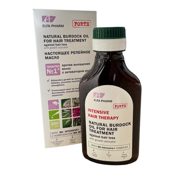 Elfa Pharm Natural Burdock Oil 100ml – Intensive Hair Growth Therapy & Hair Strengthening