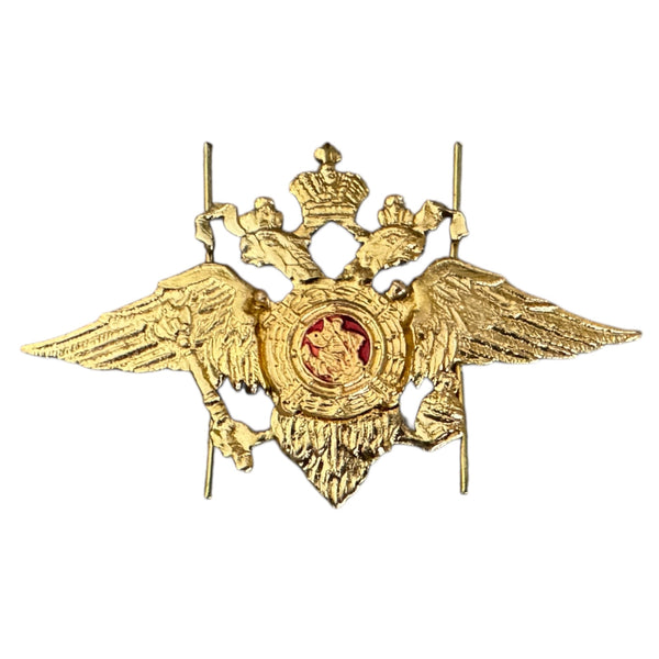 Russischer Adler, kleines Metall-Anstecknadel-Abzeichen, MVD-Uniformabzeichen für Seitenkappen-Pilotka
