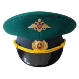 Russian MoD Military Parade Style Cap – Green & Grey with Metal Badges