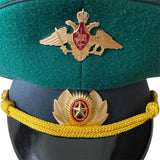 Russian MoD Military Parade Style Cap – Green & Grey with Metal Badges