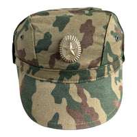 Russian Army Military Woodland Camouflage Field Uniform Cap Hat Badge