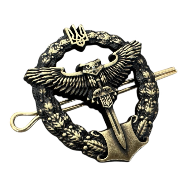 Abzeichen der mechanisierten Infanterie der Ukrainischen Armee, Uniform, Baskenmütze, Mütze, Hut, Metallabzeichen