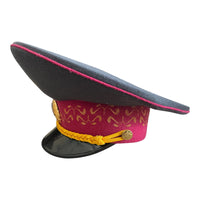 Ukrainian Military Band Officer Parade Cap – Gold Embroidery and Metal Badge Soviet Style Hat