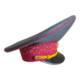 Ukrainian Military Band Officer Parade Cap – Gold Embroidery and Metal Badge Soviet Style Hat