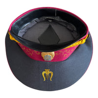 Ukrainian Military Band Officer Parade Cap – Gold Embroidery and Metal Badge Soviet Style Hat