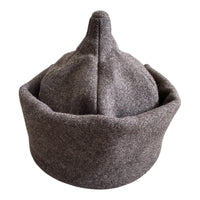 Russische Rote Armee Hut Old Style graue Wolle Budenovka Mütze UdSSR Metallabzeichen