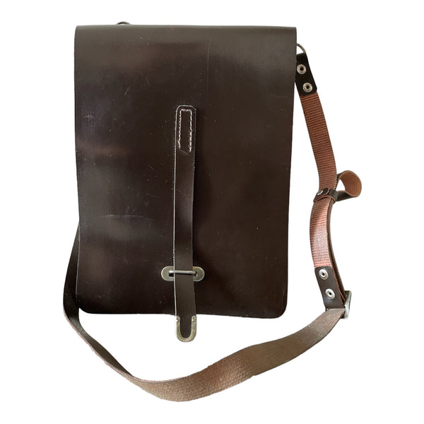 Vintage Dark Brown Soviet Russian Army Sergeant Messenger Document Bag