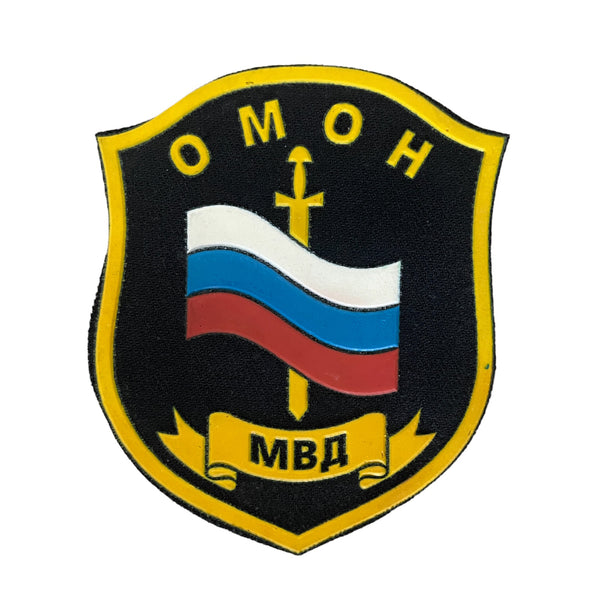 Russische Flagge, Spezialeinheiten, Militäruniform, Ärmelaufnäher, OMON-Emblem
