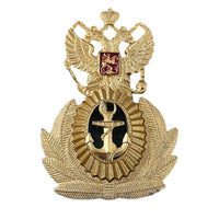 Russische Marine Anfang der 90er Jahre Offiziersmütze, Adlerabzeichen, Ankerkokarde
