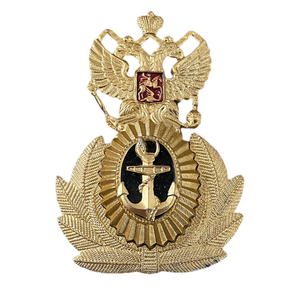 Russische Marine Anfang der 90er Jahre Offiziersmütze, Adlerabzeichen, Ankerkokarde