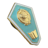 Soviet USSR Russian College Pedagogical University Graduation Screw Badge