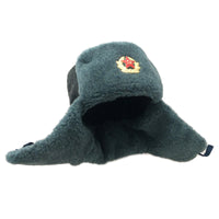 Soviet-Style Ushanka Hat – Grey Faux Fur Trapper USSR Army Badge