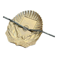 Sowjetische ukrainische Militärpolizei, Dreizack, Uniform, Ushanka, Hut, Mütze, Barett, Metallabzeichen