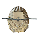 Sowjetische ukrainische Militärpolizei, Dreizack, Uniform, Ushanka, Hut, Mütze, Barett, Metallabzeichen