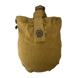 Genuine USSR Soviet Russian Army Military Khaki Brown Flask Water Bottle Belt Case