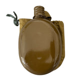 Genuine USSR Soviet Russian Army Military Khaki Brown Flask Water Bottle Belt Case