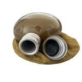 Genuine USSR Soviet Russian Army Military Khaki Brown Flask Water Bottle Belt Case