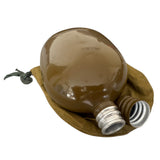 Genuine USSR Soviet Russian Army Military Khaki Brown Flask Water Bottle Belt Case