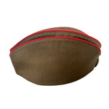 Original Soviet Officer Pilotka Hat 1990 USSR Military Garrison Cap with Badge
