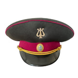 Ukrainian Military Band Officer Parade Cap with Metal Badges Soviet Style Hat