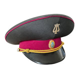 Ukrainian Military Band Officer Parade Cap with Metal Badges Soviet Style Hat