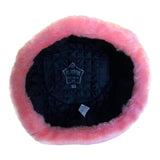 Authentic Russian Pink Ushanka Winter Hat Soviet USSR Army Pin Badge