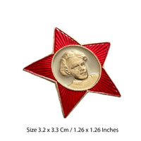 Anstecker der sowjetischen russischen Lenin-Kommunistenschule „Kleiner Oktobrist“ mit rotem Stern der UdSSR