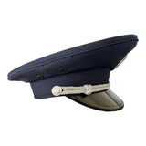 Vintage Ukrainian Officer Parade Cap with Rare Silver-Coloured Aluminium Trident Badge