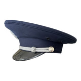 Vintage Ukrainian Officer Parade Cap with Rare Silver-Coloured Aluminium Trident Badge