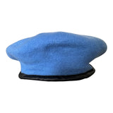 Sky Blue 100% Wool Military Style Beret Peacekeeping Inspired Hat