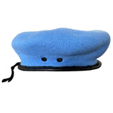 Sky Blue 100% Wool Military Style Beret Peacekeeping Inspired Hat
