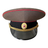 Russian Soviet Uniform Armoured Corps Officer Service Peaked Cap Visor Hat Badge