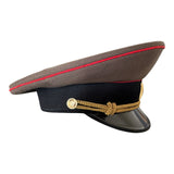 Russian Soviet Uniform Armoured Corps Officer Service Peaked Cap Visor Hat Badge