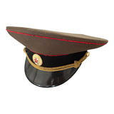 Russian Soviet Uniform Armoured Corps Officer Service Peaked Cap Visor Hat Badge