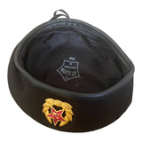 UdSSR sowjetische russische Armee-Stil schwarze Uniform Baskenmütze Hut Mütze OMON MVD Abzeichen